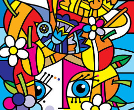 Colorful Neo Pop Art fruit-girl-francisco-ceron